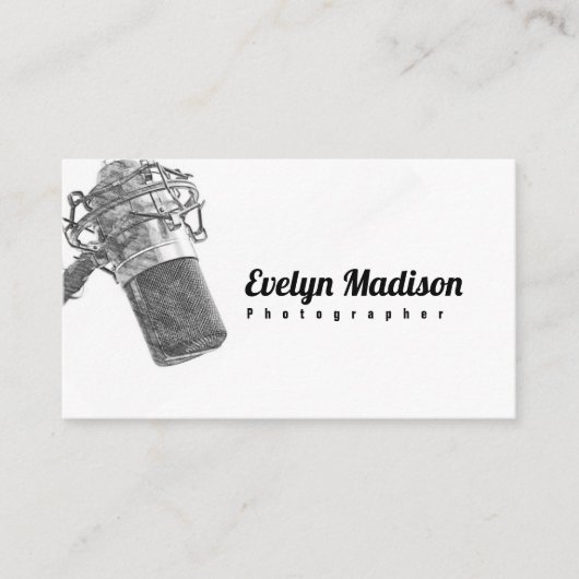 Carte De Visite microphone audio yu7677 (Devant)