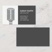 Carte De Visite Microphone | Blogueur (Devant / Derrière)