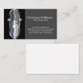 Carte De Visite Microphone | Chanteur Animateur (Devant / Derrière)