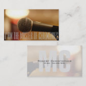 Carte De Visite Microphone de MC (maître des cérémonies) (Devant / Derrière)