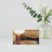 Carte De Visite Microphone de MC (maître des cérémonies) (Debout devant)