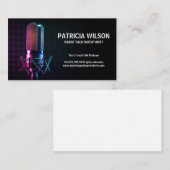 Carte De Visite Microphone de podcast Studio (Devant / Derrière)