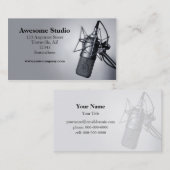 Carte De Visite microphone de studio (Devant / Derrière)