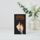 Carte De Visite Microphone en feu (Debout devant)