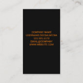 Carte De Visite Microphone en feu (Dos)