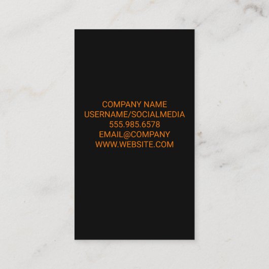 Carte De Visite Microphone en feu (Dos)