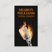 Carte De Visite Microphone en feu (Devant)