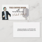 Carte De Visite Microphone | Hôte de présentation de baladodiffusi (Devant / Derrière)