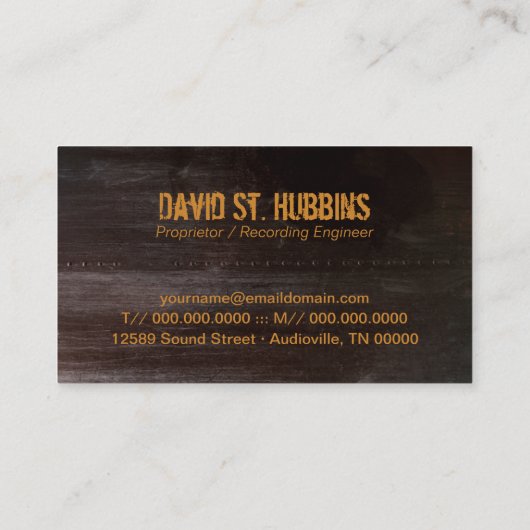 Carte de visite microphone Music Studio (Dos)