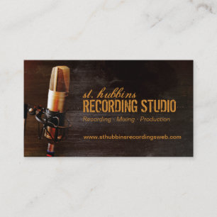 Carte de visite microphone Music Studio