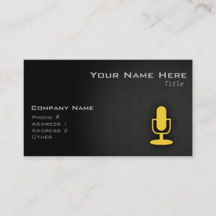 Carte De Visite Microphone orange jaune