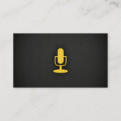 Carte De Visite Microphone orange jaune (Dos)