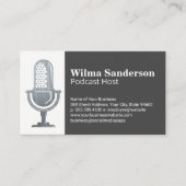 Carte De Visite Microphone Podcast (Devant)