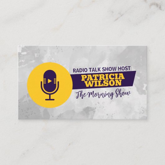 Carte De Visite Microphone Podcast (Devant)