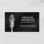 Carte De Visite Microphone | Podcast Show (Devant)