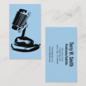 Carte De Visite Microphone Podcaster (Devant / Derrière)