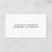 Carte De Visite Microphone / Podcaster | Notes de musique (Dos)