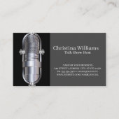 Carte De Visite Microphone | Singer Entertainer (Devant)