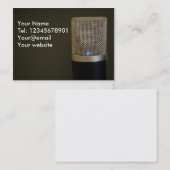 Carte De Visite Microphone sur arrière - plan sombre (Devant / Derrière)