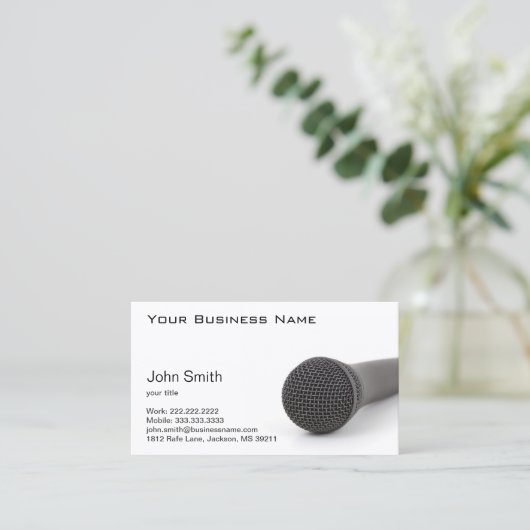 Carte De Visite Microphone sur le sol (Debout devant)