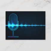 Carte De Visite Microphone | Vague audio numérique (Dos)
