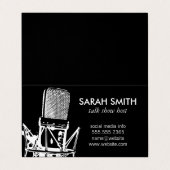 Carte De Visite Microphone | Vlogger | Podcast (Extérieur déplié)