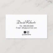 Carte De Visite Micropigmentation de tatouage cheveux professionne (Dos)