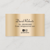 Carte De Visite Micropigmentation de tatouage de cheveux Or modern (Dos)