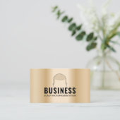 Carte De Visite Micropigmentation de tatouage de cheveux Or modern (Debout devant)