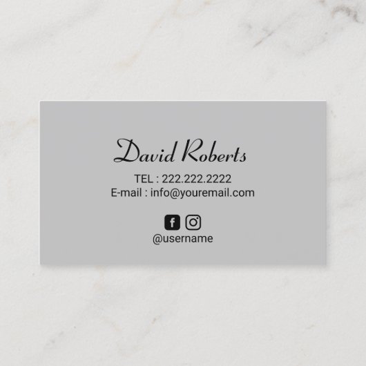 Carte De Visite Micropigmentation Scald tatouage de cheveux noir (Dos)