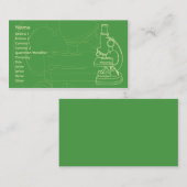 Carte De Visite Microscope - affaires (Devant / Derrière)