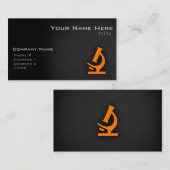 Carte De Visite Microscope orange (Devant / Derrière)