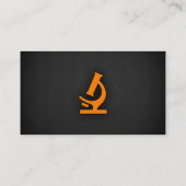 Carte De Visite Microscope orange (Dos)