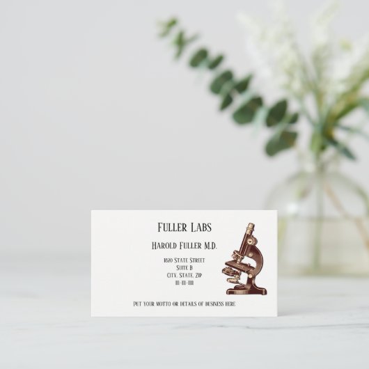 Carte De Visite Microscope vintage (Debout devant)