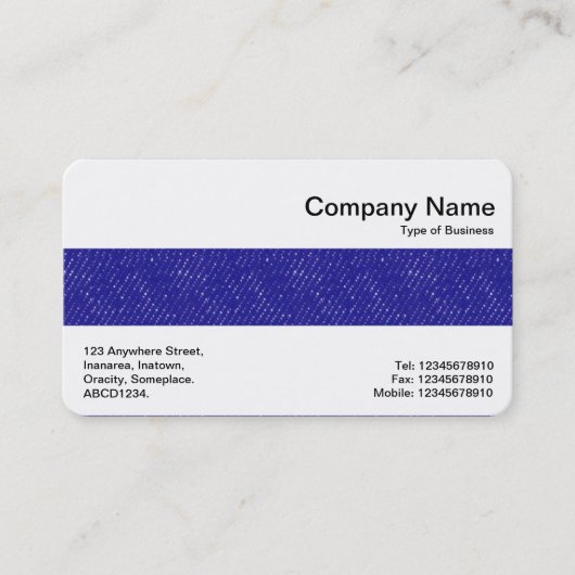 Carte De Visite Middle Band - Denim Bleu (Devant)