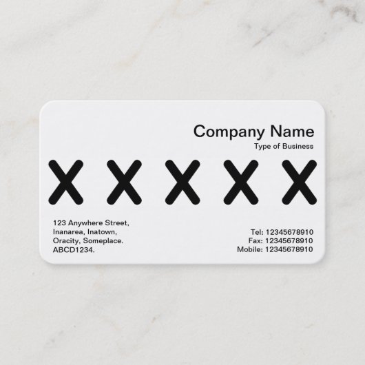 Carte De Visite Middle Band - Five X becomes (Devant)