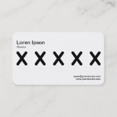 Carte De Visite Middle Band - Five X becomes (Dos)