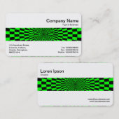 Carte De Visite Middle Band - Op Art Green et Black (Devant / Derrière)