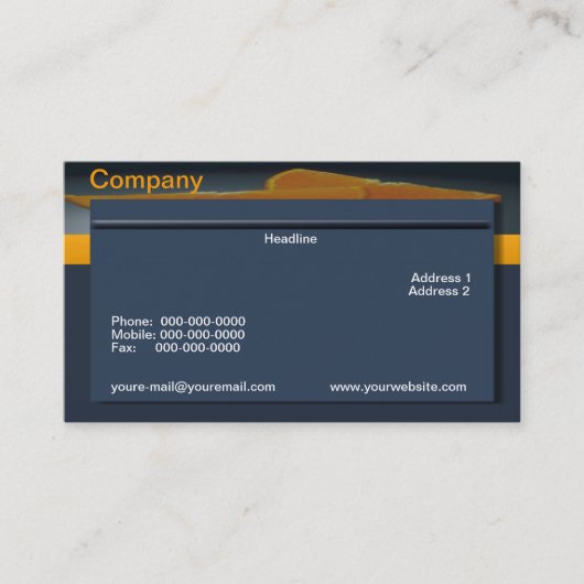 Carte de visite Midnight Orange (Devant)