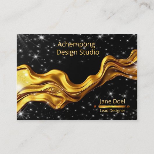 Carte De Visite Midnight Star Gold – Marque Céleste (Devant)