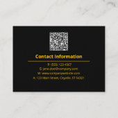 Carte De Visite Midnight Star Gold – Marque Céleste (Dos)