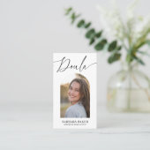 Carte De Visite Midwife Birth Postpartum  Doula Photo Arch QR CODE (Debout devant)