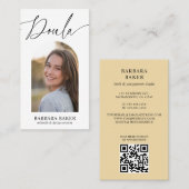 Carte De Visite Midwife Birth Postpartum  Doula Photo QR CODE  (Devant / Derrière)