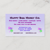 Carte De Visite Miel à vendre (Dos)