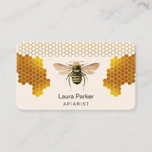Carte De Visite Miel apiculteur Honeycomb Apiariste apiculteur d'o