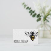Carte De Visite Miel Bee | Motif géométrique | Insecte (Debout devant)