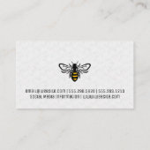 Carte De Visite Miel Bee | Motif géométrique | Insecte (Dos)