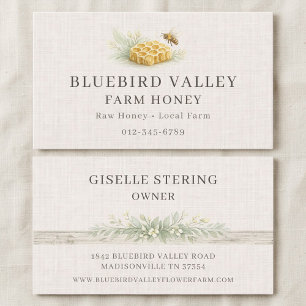 Carte De Visite Miel de Ferme Shabby Chic Linge Campagne