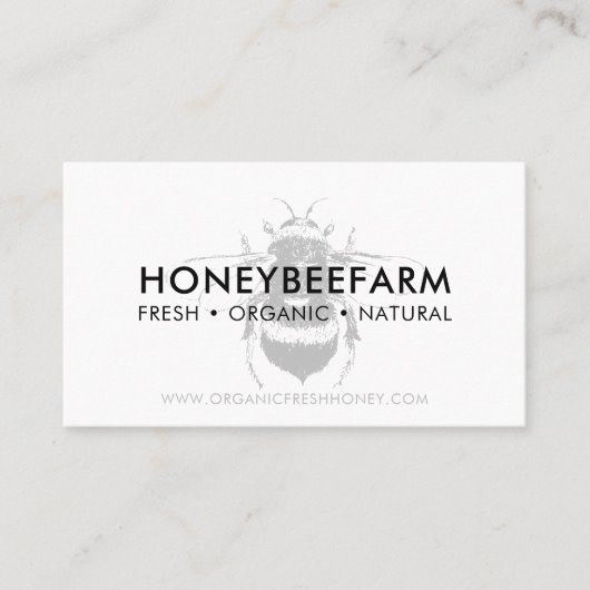 Carte De Visite Miel de rucher Bumble Bee simple et propre (Devant)