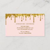 Carte De Visite miel gouttes fausse parties scintillant abeille ca (Dos)